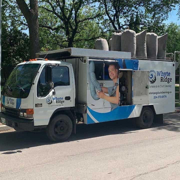 Duct cleaning truck